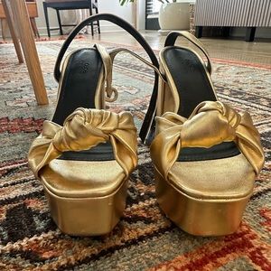 Gold Platform Heels